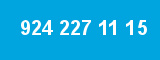 924 227 11 15 924 227 11 15